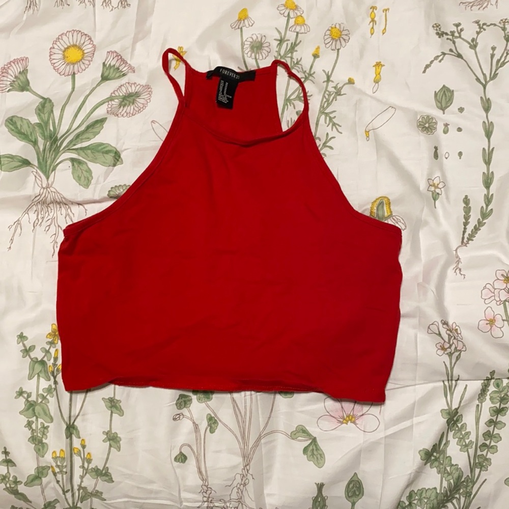 FOREVER21 red halter top
